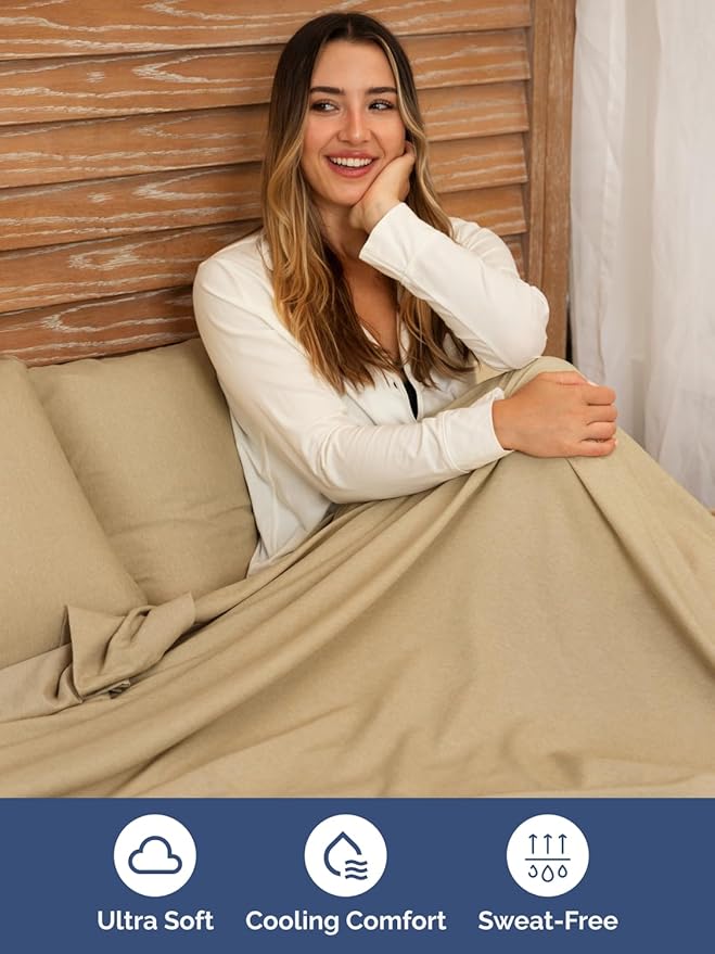 Extra Deep King Sheet Set - 6 Piece Breathable and Cooling Sheets - Hotel Luxury Bedding for Women, Men, Kids & Teens - Easy & Secure Fit - Soft and Wrinkle Free - Extra Deep Pockets - Heathered Tan