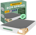 Greaton, 10” Queen Box Spring for Queen Bed – Amish-Made in the USA – Solid Wood Box Spring Mattress Foundation with Stable & Quiet Support – Flat-Packed & Easy Assembly – White