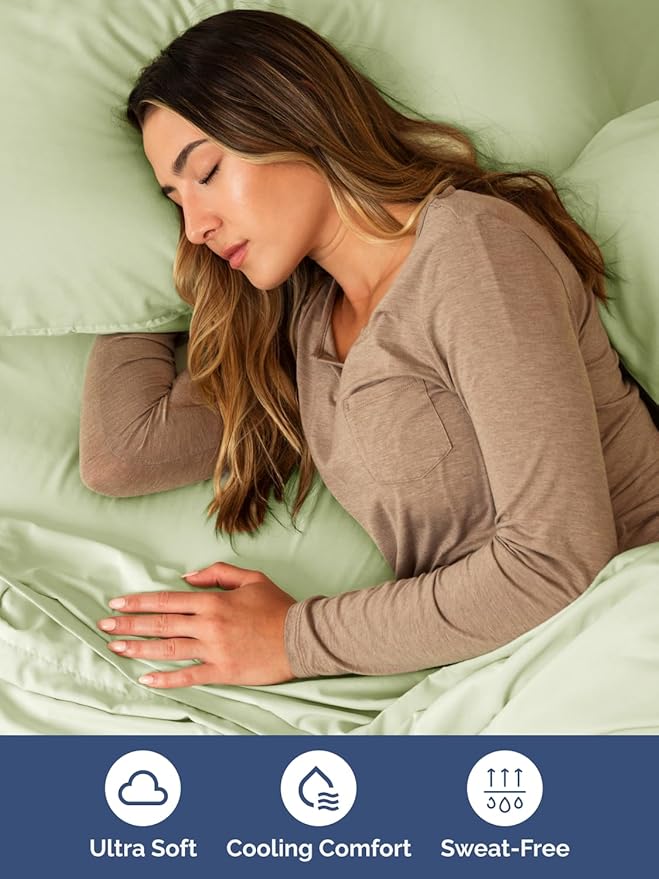 Extra Deep King Sheet Set - 6 Piece Breathable and Cooling Sheets - Hotel Luxury Bedding for Women, Men, Kids & Teens - Easy & Secure Fit - Soft, Wrinkle Free & Comfy - Extra Deep Pockets - Light Sage