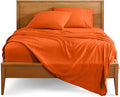Bare Home Queen Sheet Set - 1800 Ultra-Soft Microfiber Queen Bed Sheets - Double Brushed - Deep Pockets - Easy Fit - 4 Piece Set - Bedding Sheets & Pillowcases (Queen, Orange)