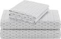 Comfort Spaces 100% Cotton Sheet Set Breathable, Lightweight, Soft with 12" Elastic Pocket Fits up to 14" Mattress, All Season Cozy Bedding, Matching Pillow Case, Twin XL Diamond Taupe 3 Piece