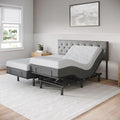 Celestial Aurora Adjustable Bed Base (Frame) + 8 inch Gel Memory Foam Mattress (Firm), Easy Assembly, Head and Foot Lift, Zero Gravity, Memory Positions, CertiPUR-US Bed - Split King