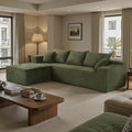 Green 103“ Sectional Couches for Living Room, Boneless Couch with L-Shape Chaise, Modular Sofa in Box with Deep Seat, No Assembly Required