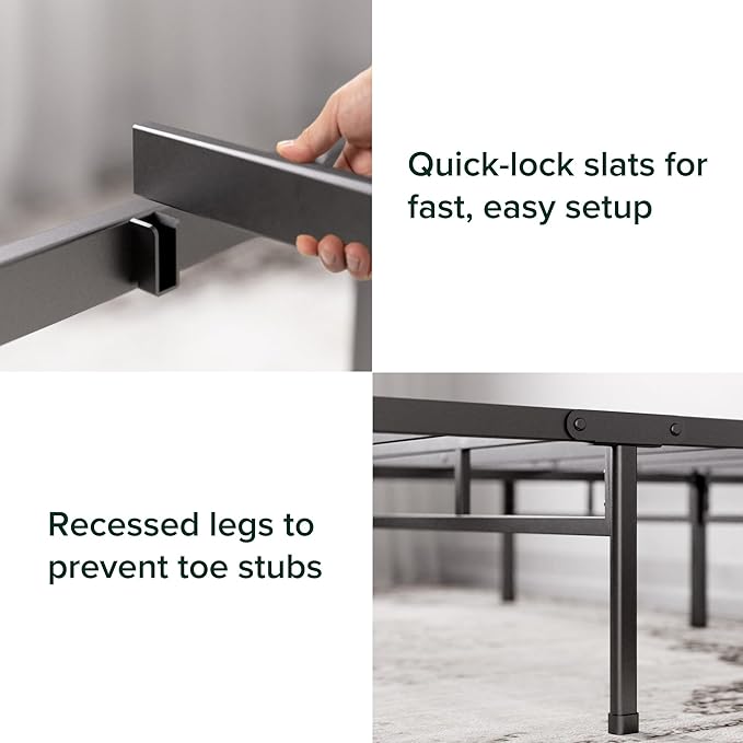 ZINUS Justin 14 Inch Easy to Assemble Mattress Foundation, Steel Support, No Box Spring Needed, King