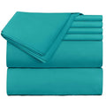 Hearth & Harbor Extra Deep Pocket Sheets - Fits Mattress 18-24 Inches Deep - Extra Deep Pocket Twin Sheets Sets - 4 Piece Twin Size - Teal