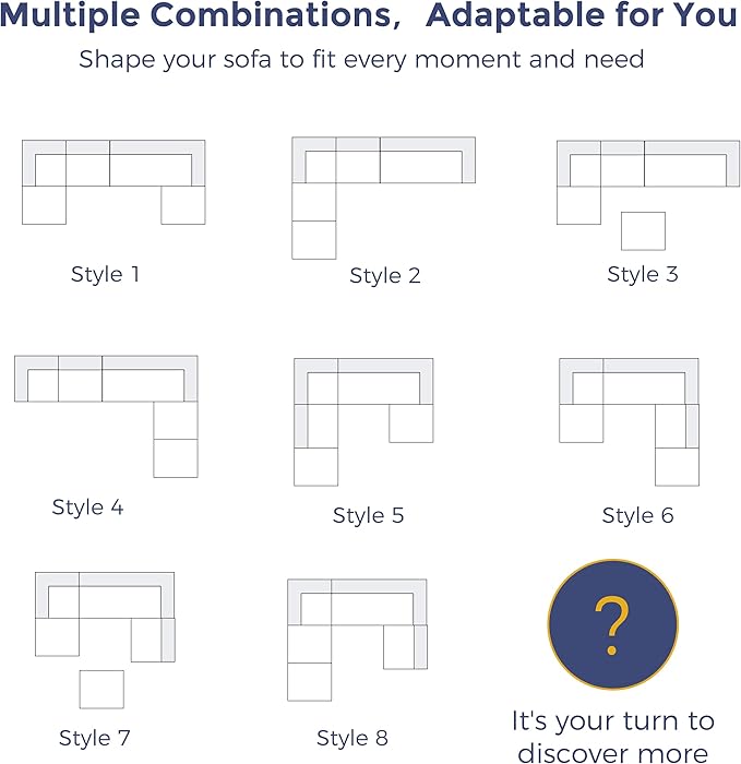 MAXYOYO 132" U Shaped Modular Sectional Sofa with 2 Ottomans, Cloud Boneless Couch with Layered Cushion, Flexible Module Combination Sofa for Living Room, No Assembly Required, Dark Green