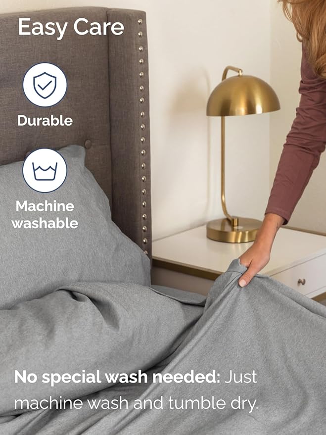Extra Deep Cal King Sheet Set - 6 Piece Breathable and Cooling Sheets - Hotel Luxury Bedding for Women, Men, Kids & Teens - Easy Secure Fit - Soft & Wrinkle Free - Extra Deep Pockets - Heathered Grey