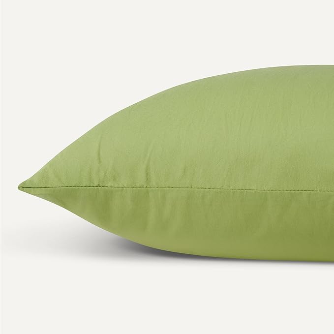 Amazon Basics Queen Bed Sheet, 4-Piece Bedding Set, Double Brushed Microfiber, Ultra Soft, Easy Care, Green