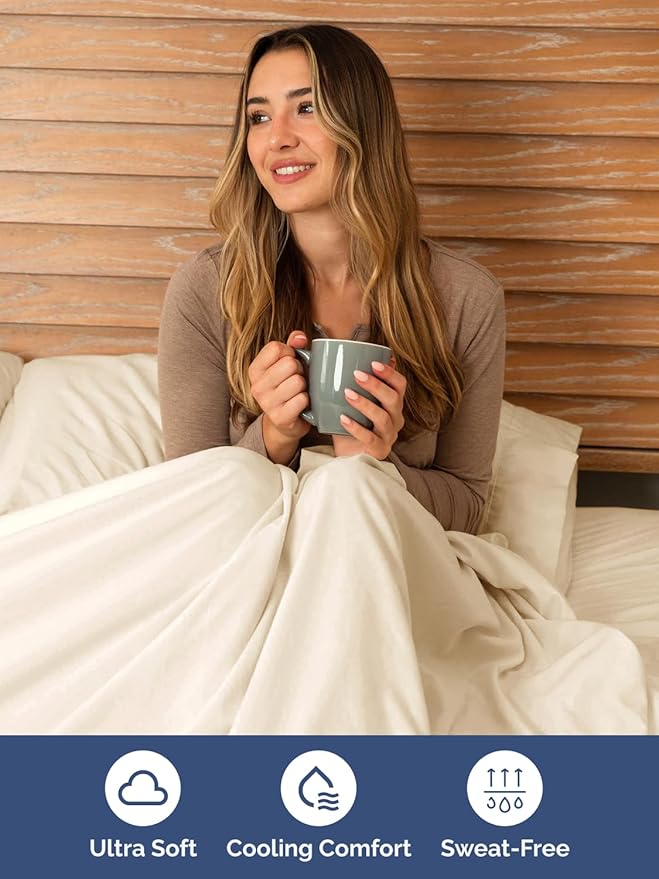 Extra Deep King Sheet Set - 6 Piece Breathable and Cooling Sheets - Hotel Luxury Bedding for Women, Men, Kids & Teens - Easy Secure Fit - Soft, Wrinkle Free and Comfy - Extra Deep Pockets - Off White
