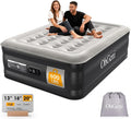 OhGeni Air Mattress Full with Built in Pump, 20" Raised Inflatable Blow up Mattress, Family Choice Award Winner, Portable Foldable Bed with Upgraded Surface for Home & Camping, 600 lbs