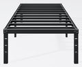 Hafenpo 12 Inch Twin Bed Frame - Sturdy Metal Platform Twin Size, No Box Spring Needed, Heavy Duty, Easy Assembly, Strong Bearing Capacity, Under Bed Storage, Black