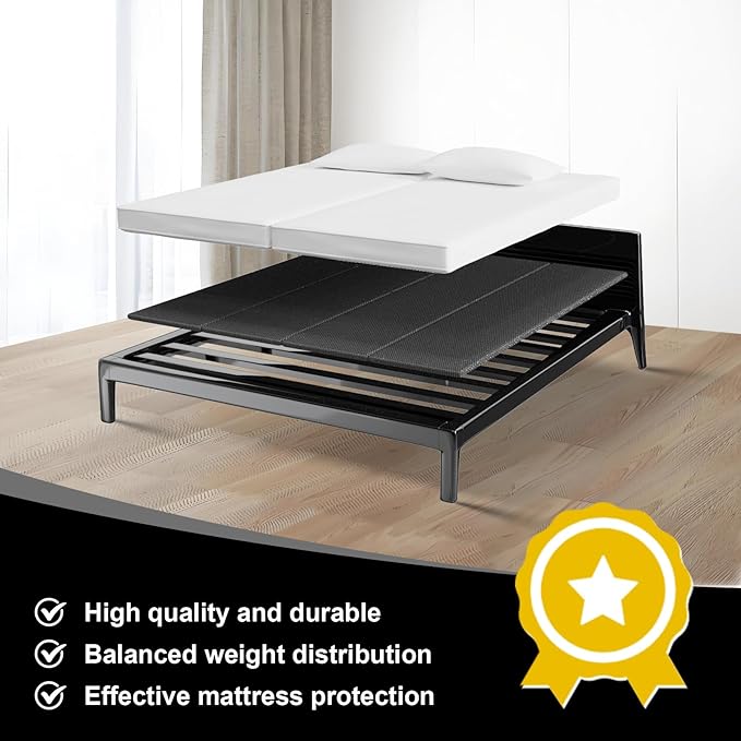 Imperius Breathable, Noise Minimizing, Moisture Resistant Bunkieboards,Large Double Bed 10mm Bunkie Board, Folding Spring Box, Light and Thin Bed,Full Size 54x75''