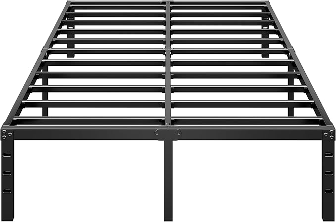 Metal Platform Bed Frame 12 Inch Tall,No Box Spring Needed,Full Size Bed with Heavy Duty Strong Support Slats,Easy to Assemble,Black