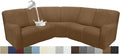 Couch Covers for Sectional Sofa Reclining L Shape Waterproof Washable Sectional Couch Covers Super Stretch Recliner Sofa Slipcover(5 Seater Cover,Brown)
