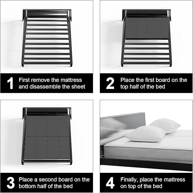 Imperius Breathable, Noise Minimizing, Moisture Resistant Bunkieboards,Low Profile Bed Support,Large Double Bed 10mm Bunkie Board, Folding Spring Box, Light and Thin,King Size 76x80''