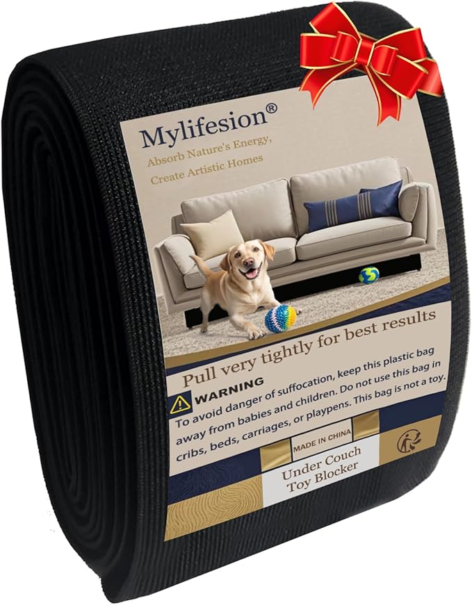 Under Couch Blocker for Kids and Pet Toys, 123" L x 5" H, Toy Blockers for Bed, Stop Things Going Under Sofa or Furniture, Fits Standard couches and Sofas with Straight Legs