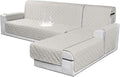 VANSOFY Sectional Couch Covers 100% Waterproof L Shaped Sofa Slipcover 3pcs Reversible Chaise Lounge Cover for Sectional Sofa Furniture Protector Cover for Pets Dog Cat(Large, Beige)