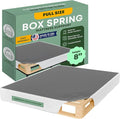 Greaton, 8” Full Size Box Spring Only for Full Size Bed – Amish-Made in The USA – Solid Wood Mattress Foundation with Stable & Quiet Support – Flat-Packed & Easy Assembly – White