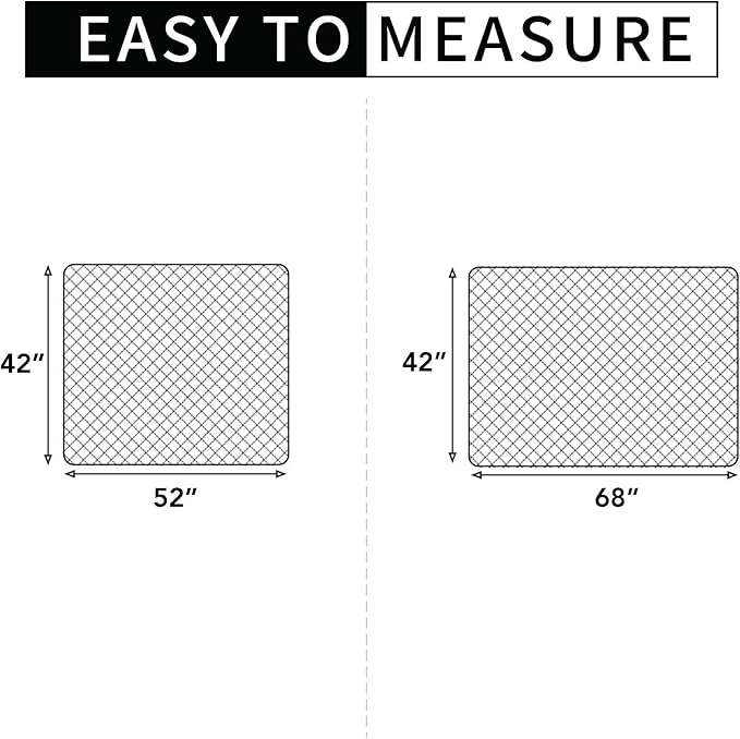 Easy-Going Sectional Couch Covers for Dogs L Shape Sofa Cover Reversible Sofa Slipcover Chaise Lounge Cover Furniture Protector Cover for Pets Dog Cat (42 x 52 inches, Light Gray/Light Gray)