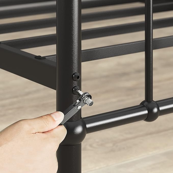 Zinus Florence Metal Platform Bed Frame, Mattress Foundation, No Box Spring Needed, Easy Assembly, Black, Twin