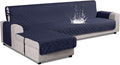 VANSOFY Upgraded Sectional Couch Covers 100% Waterproof L Shaped Sofa Slipcover Reversible Chaise Lounge Cover for Sectional Sofa Furniture Protector Cover for Pets Dog Cat(X-Large, Dark Blue)