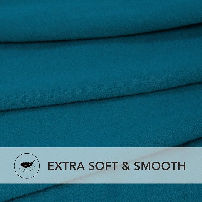PureFit Super Stretch Sectional Couch Covers - 2 pcs Spandex Non Slip Sofa Covers with Elastic Bottom for L Shape Sectional Sofa Couch, Great for Kid & Pet (3 Seat Sofa + 3 Seat Chaise, Peacock Blue)