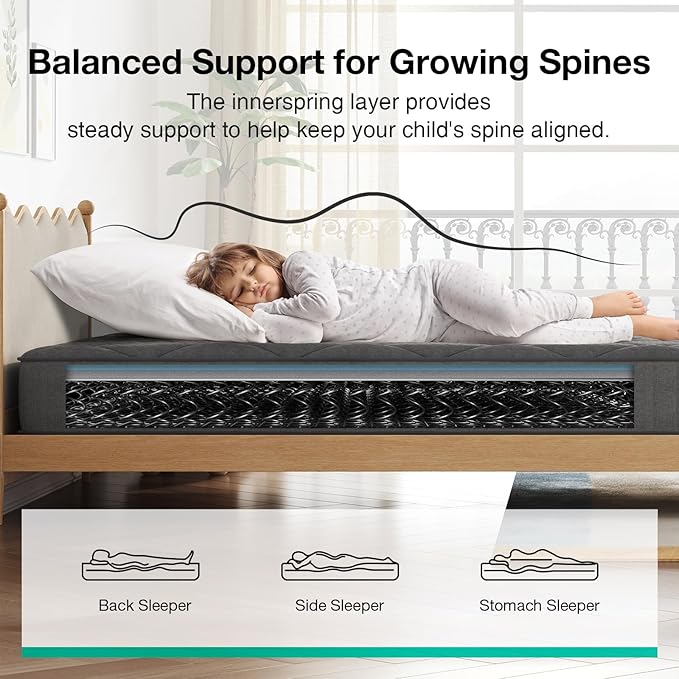 Novilla 6 Inch Queen Hybrid Mattress with Gel Memory Foam & Bonnell Coil for Cooling Night Relief & Comfortable Rest Mattresses in a Box CertiPUR-US Certified