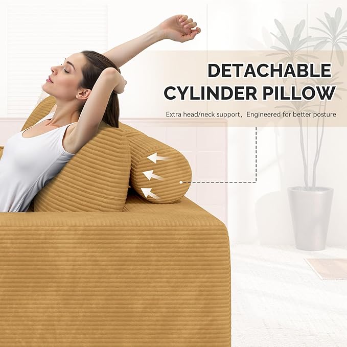 Boneless Couches for Living Room,Cloud Sectional Couch with L-Shape Chaise,Modern Modular Sofa with Deep Seat Upholstered Comfy Couches for Bedroom,No Assembly Required,1PCS