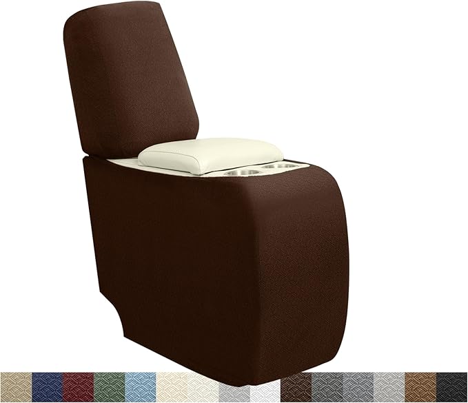 Waterproof Reclining Sectional Couch Covers Washable L Shaped Couch Cover for Sectionals Recliner Sofa Covers Stretch Corner Recliner Slipcovers for Dogs (Console Cover, Dark Brown)