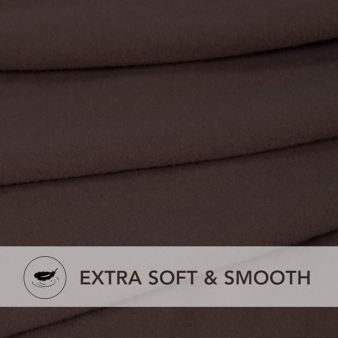 PureFit Super Stretch Sectional Couch Covers - 2 pcs Spandex Non Slip Sofa Covers with Elastic Bottom for L Shape Sectional Sofa Couch, Great for Kids & Pets (3 Seat Sofa + 2 Seat Chaise, Chocolate)