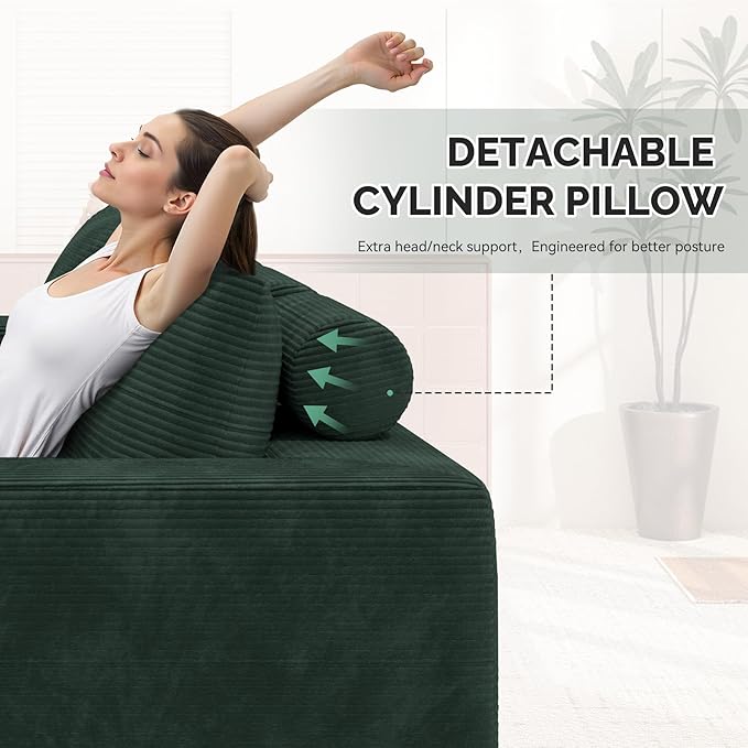 Boneless Couches for Living Room,Cloud Sectional Couch with L-Shape Chaise,Modern Modular Sofa with Deep Seat Upholstered Comfy Couches for Bedroom,No Assembly Required,1PCS