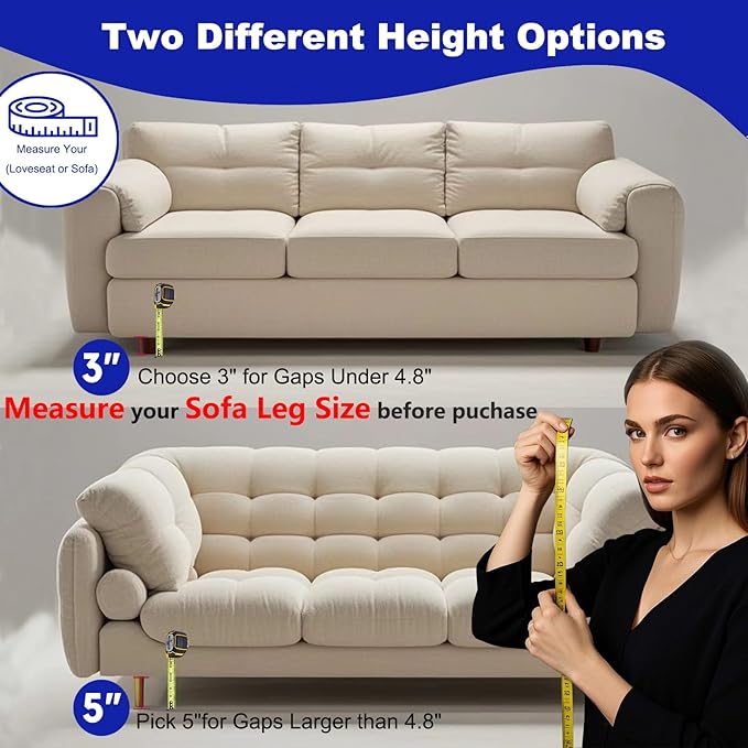 Under Couch Blocker for Kids and Pet Toys, 123" L x 3" H, Toy Blockers for Bed, Stop Things Going Under Sofa or Furniture, Fits Standard couches and Sofas with Straight Legs