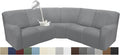 Waterproof Reclining Sectional Couch Covers Washable L Shaped Couch Cover for Sectionals Recliner Sofa Covers Stretch Corner Recliner Slipcovers for Dogs (5 Seater Cover, Light Gray)