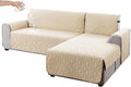 Genina Sectional Couch Covers for Dogs L Shaped Sofa Covers Chaise Lounge Cover Reversible Sofa Cover Sectional Furniture Protector for Pets, Kids (Beige, Large)