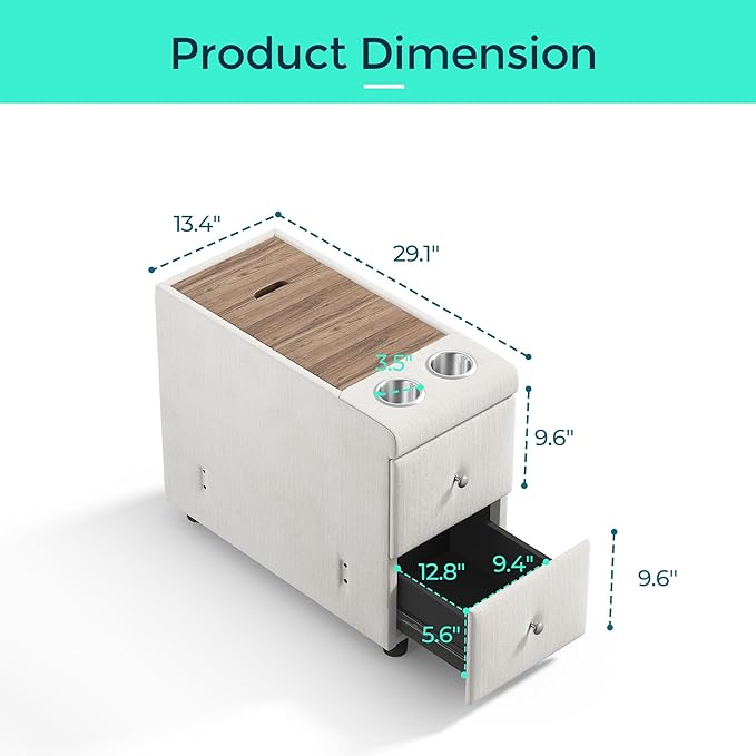 LINSY HOME Modular Sectional Couches, 115" L Shaped Cloud Sofa with Versatile Console, Chenille 4-Seat Sofa Set for Living Room, Apartment, Office, Beige
