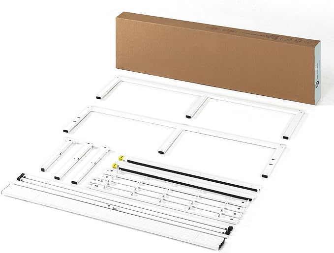 Best Price Mattress 16 Inch Metal Platform Bed Frame, Heavy Duty Steel Slats, White, King