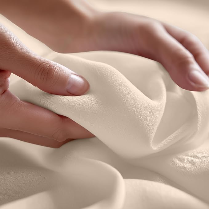 Utopia Bedding Flat Sheet - 1 Pack (Twin, Beige) - Soft Brushed Microfiber Fabric - Shrinkage & Fade Resistant Top Sheet - Easy Care Bed Sheet
