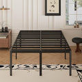 Yicensen 22 Inch High Queen Bed Frame Rounded Corner No Box Spring Needed, Heavy Duty Metal Queen Size Platform Bed Frame, Easy Assembly, Noise Free, Black