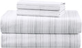 Comfort Spaces 100% Cotton Sheets Cal King, Breathable, Naturally Cool Cotton Sheets, Cotton Bed Sheets with 14" Elastic Pocket Fits up to 16" Mattress, All Seasons Sheet Set, Good Vibes Grey 4 Piece