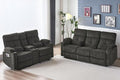 Power Reclining Sofa Set, 2 Pieces Reclining Living Room Set, Power Reclining Sofa and Loveseat Set, Recliner Sofa Set with Massage/Storage/Cup Houlder/USB Port for Living Room