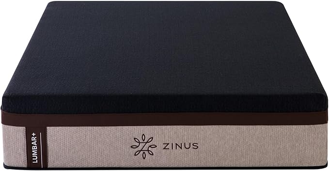 Zinus Lumbar+ Premium 14 Inch Memory Foam Mattress, Lumbar Support, Targeted Pressure Relief, Cooling Gel and Green Tea, Cool-to-The-Touch Cover, Medium Firm Feel, CertiPUR US Certified, King