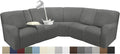 Waterproof Reclining Sectional Couch Covers Washable L Shaped Couch Cover for Sectionals Recliner Sofa Covers Stretch Corner Recliner Slipcovers(5 Seater 1 Console Cover, Dark Gray)