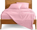 Bare Home Split Head Flex King Sheet Set - 1800 Ultra-Soft Microfiber Bed Sheets - Double Brushed - Deep Pockets - Easy Fit - 4 Piece Set - Bedding Sheets & Pillowcases (Light Pink)