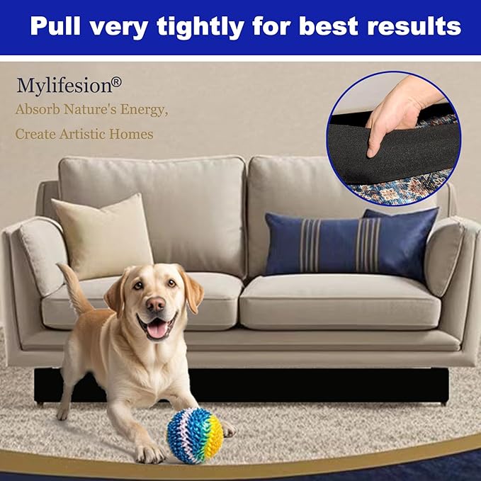 Under Couch Blocker for Kids and Pet Toys, 123" L x 5" H, Toy Blockers for Bed, Stop Things Going Under Sofa or Furniture, Fits Standard couches and Sofas with Straight Legs