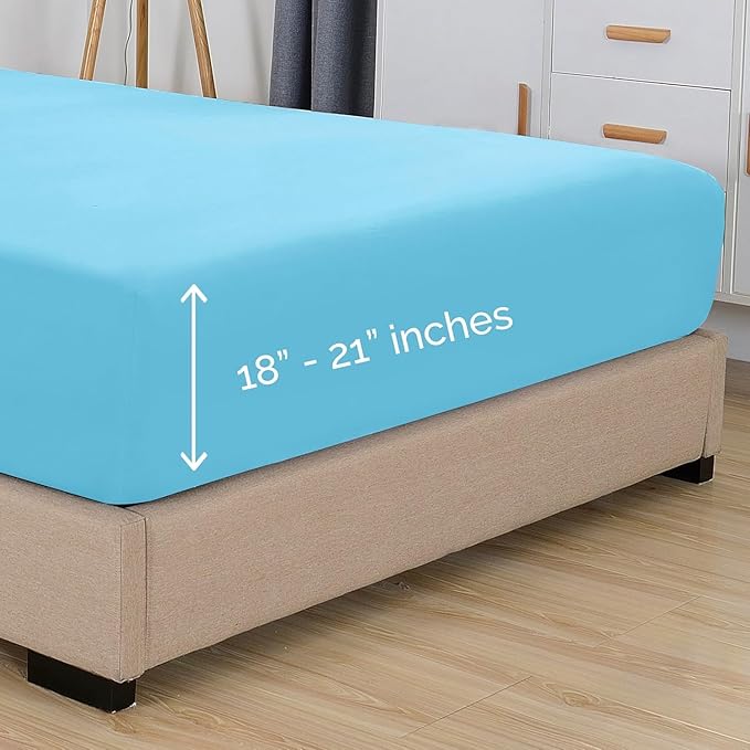 Elegant Comfort 1500 Premium Hotel Quality 18-24 Inches Deep - Extra Deep Pocket Single Fitted Sheet for High Mattress, Luxury and Softest, Smart Pocket - Wrinkle Free, King, Pink