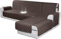 VANSOFY Sectional Couch Covers 100% Waterproof L Shaped Sofa Slipcover 3pcs Reversible Chaise Lounge Cover for Sectional Sofa Furniture Protector Cover for Pets Cat Dog(Large, Chocolate)