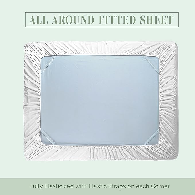 Elegant Comfort 1500 Premium Hotel Quality 18-24 Inches Deep - Extra Deep Pocket Single Fitted Sheet for High Mattress, Luxury and Softest, Smart Pocket - Wrinkle Free, King, White