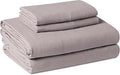 Amazon Basics Full Bed Sheet, 4-Piece Bedding Set, Double Brushed Microfiber, Ultra Soft, Easy Care, Purple