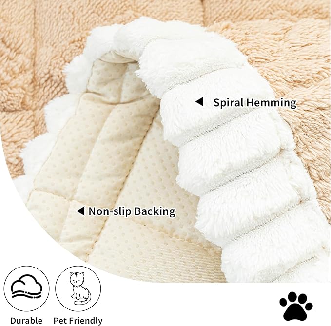 Sofa Pad, Plush Couch Cover Washable for Pet, Non-Slip Warm Couchs Cover, Funny Fuzzy Pet Couch Covers for Sofa, Sofa Slipcovers Furniture Covers for L Shaped(Light tan, 27.6"x 82.7")