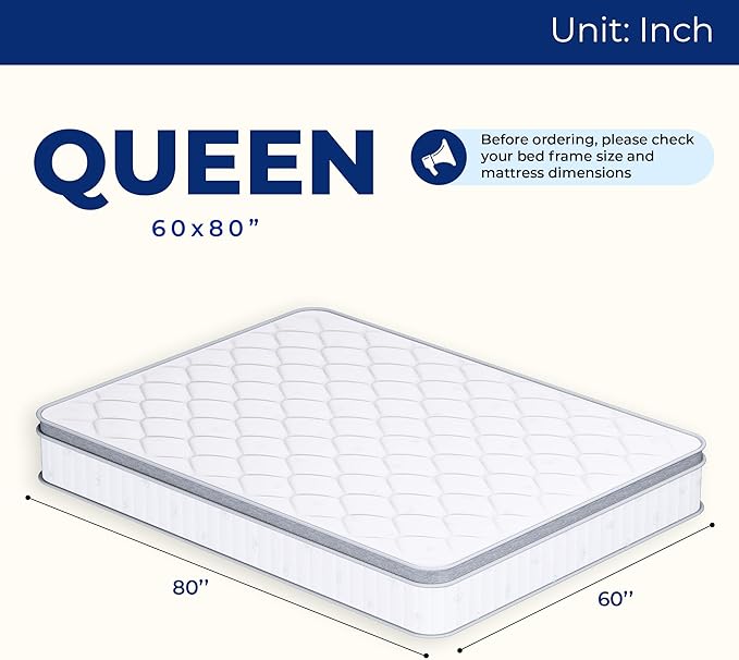 Neo Sleep Queen Size Mattress, 10 Inch Hybrid Comfort & Supportive Mattress in a Box, Cooling Gel Memory Foam and Pocket Springs with Pressure Relief, CertiPUR-US Certified, Medium Firm